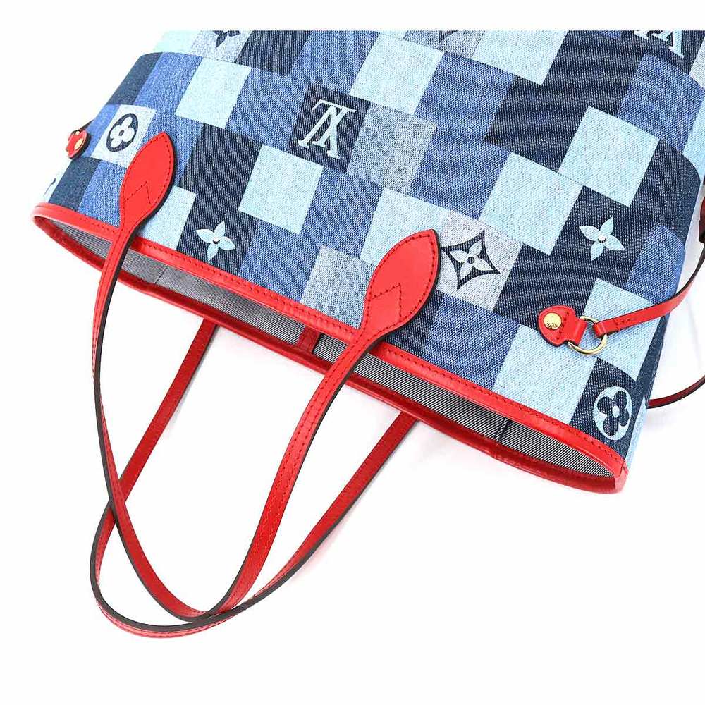 Louis Vuitton Patchwork Denim Monogram Neverfull … - image 4